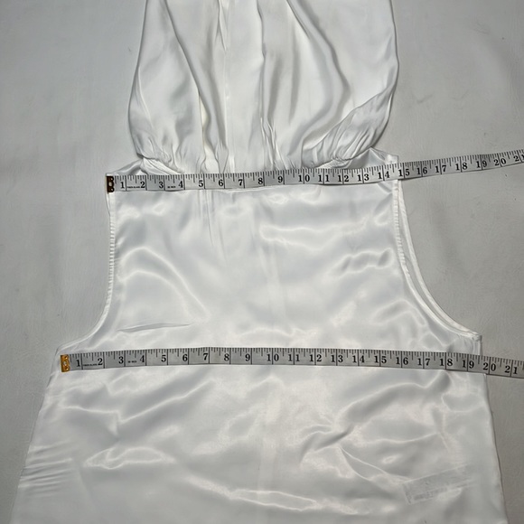 ZARA SATIN EFFECT BLOUSE CAPE SLEEVE STYLE SIZE M AND L COLOR OYSTER WHITE NWT - Picture 14 of 17